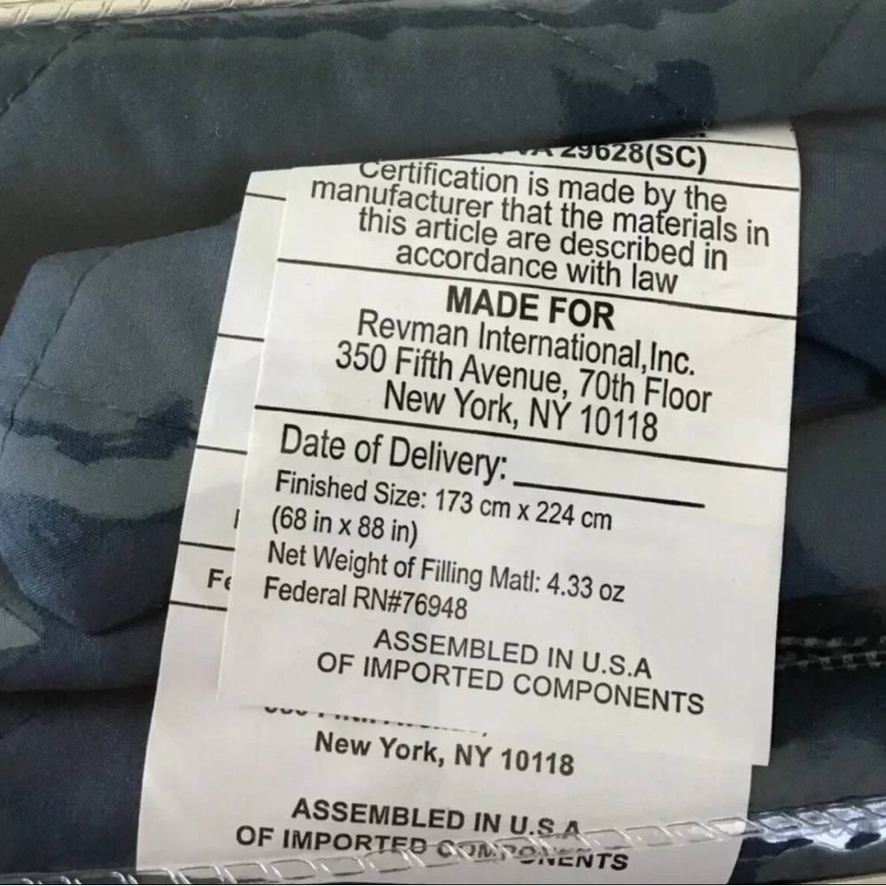 NWT Navy Blue Bedding Set